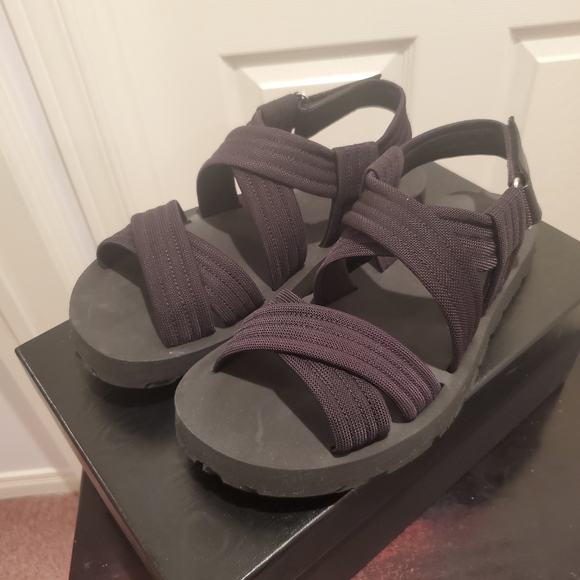 DRIES VAN NOTEN Leather Trimmed Webbing Sandals - UNISEX - Picture 1 of 8